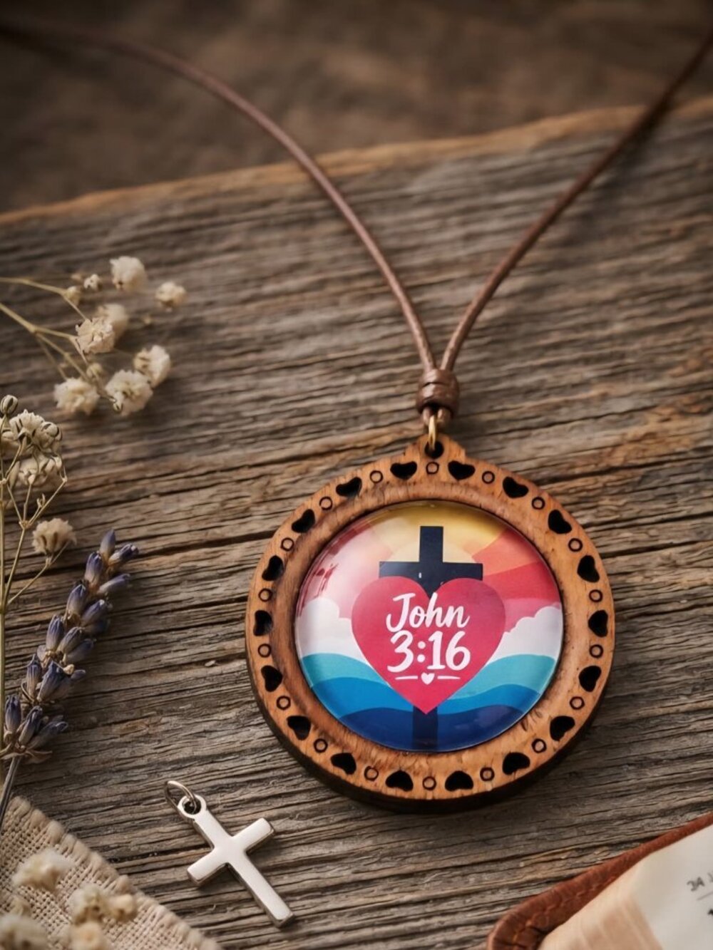 Inspirational Wooden Cabochon
